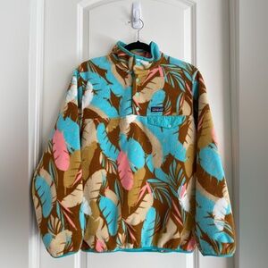 Patagonia Synchilla Snap-T Feather Dance fleece pullover Size Medium